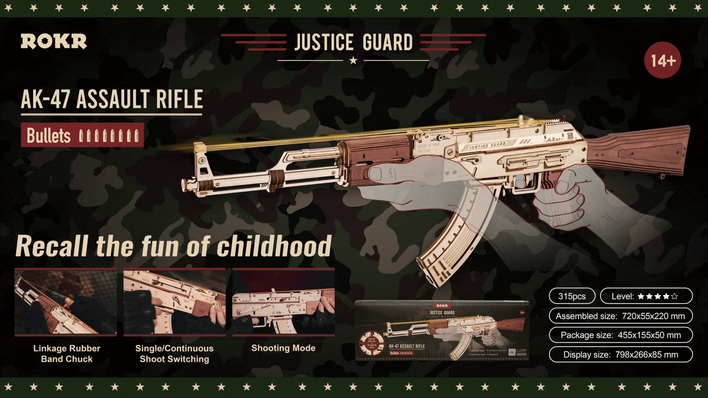 Pack-Ak47-Escopeta-Robotime.Armable-gbpcolecciones-Rifle-pack