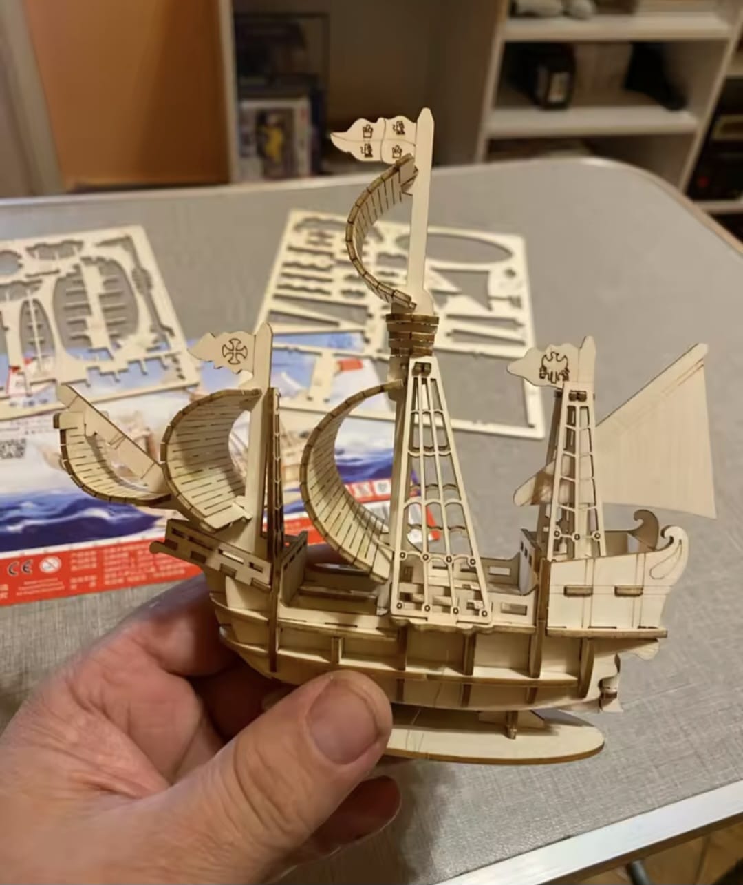 Barco-Pirata-Puzzle-3D-GBP-Colecciones. Armado primer plano.