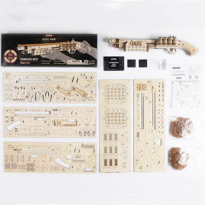 Escopeta-Madera-Terminator-M870-Robotime-LQ501--Armable-Puzzles-3D-GBPColecciones-9