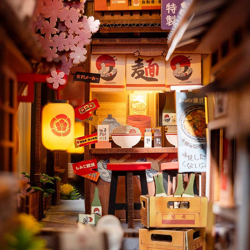 Gbpcolecciones-Robotime-TGB11-Sakura-Wine-Alley-Separador-Libros-detalle