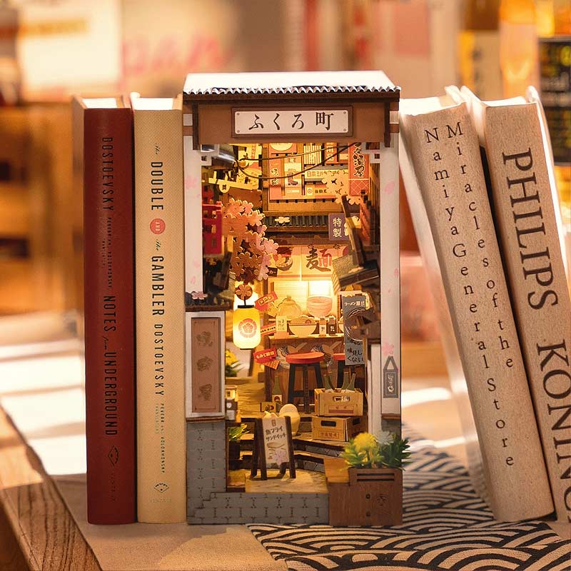Pack-Gbpcolecciones-Robotime-Sakura-Wine-Alley-Sunshine-Town-Booknook-Sunshine-Luz