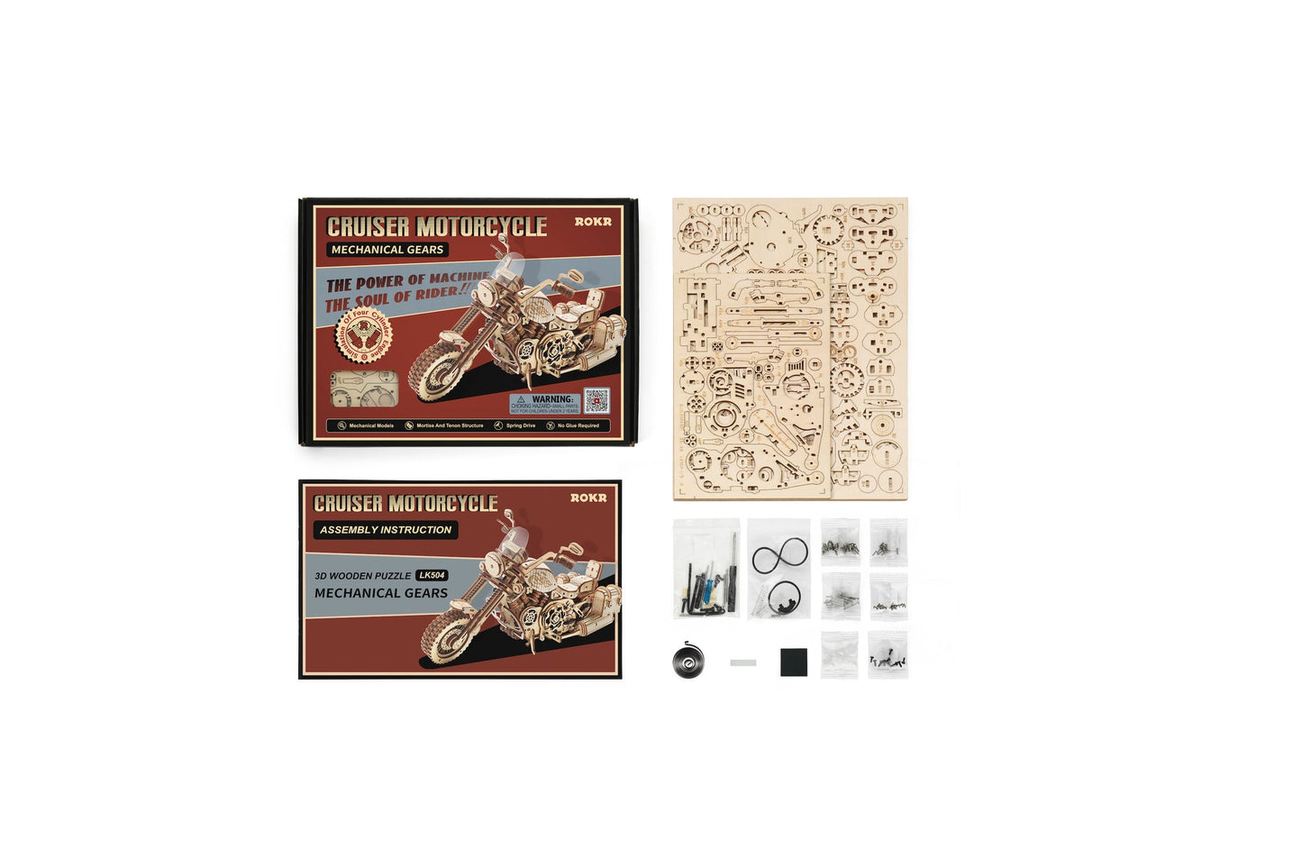 Moto-Cruiser-LK504-Robotime-Puzzles-3D-GBPColecciones-4
