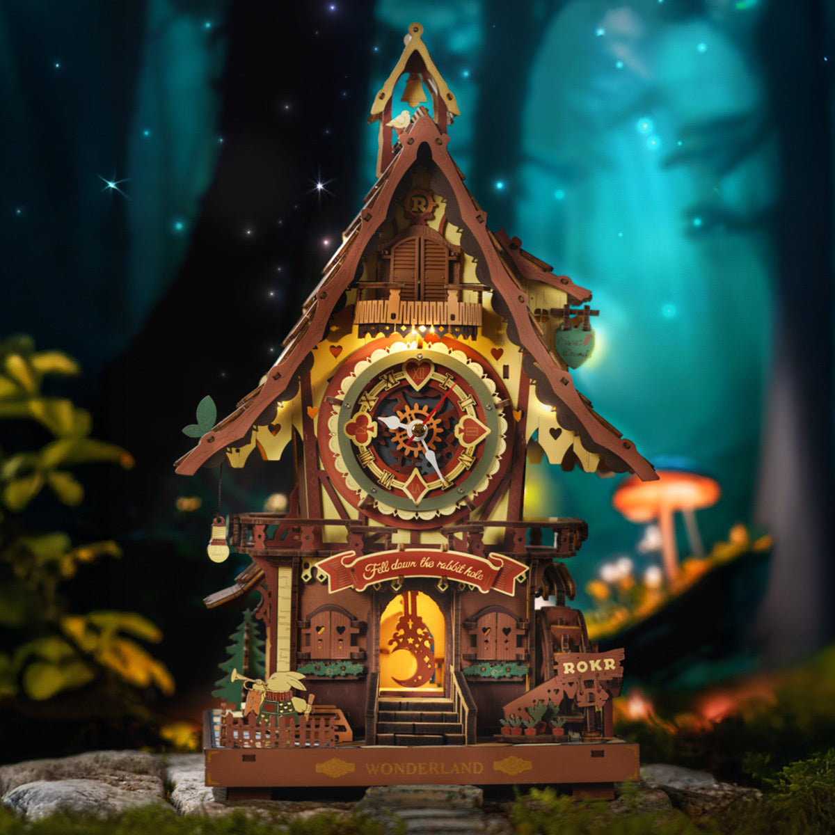 Reloj de Madera Cuckoo LC901C Robotime Puzzles 3D GBPcolecciones en Contexto