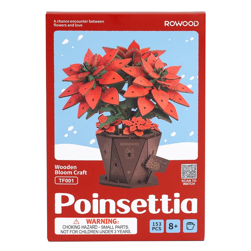 Robotime-TF001-Poinsettia-Corona-del-Inca-GBP-Colecciones Caja