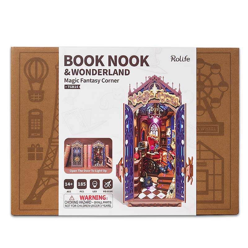 Separador-Libros-Magic-Fantasy-Corner-Booknook-TGB14-Robotime-Caja