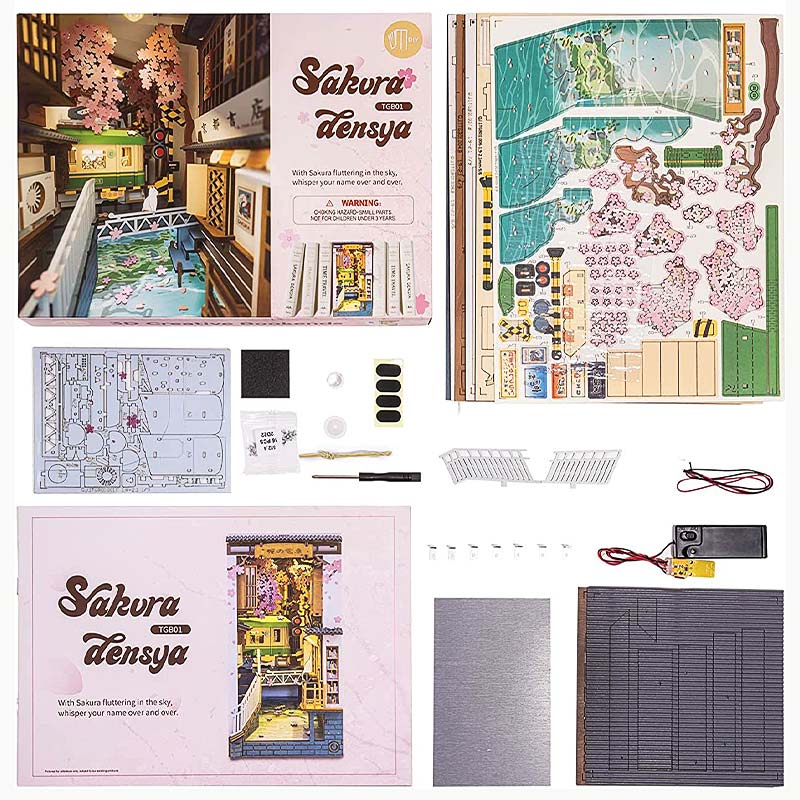 Separador-Libros-Sakura-Densya-Book-Nook-TGB01-Robotime-Armables-GBPColecciones-5