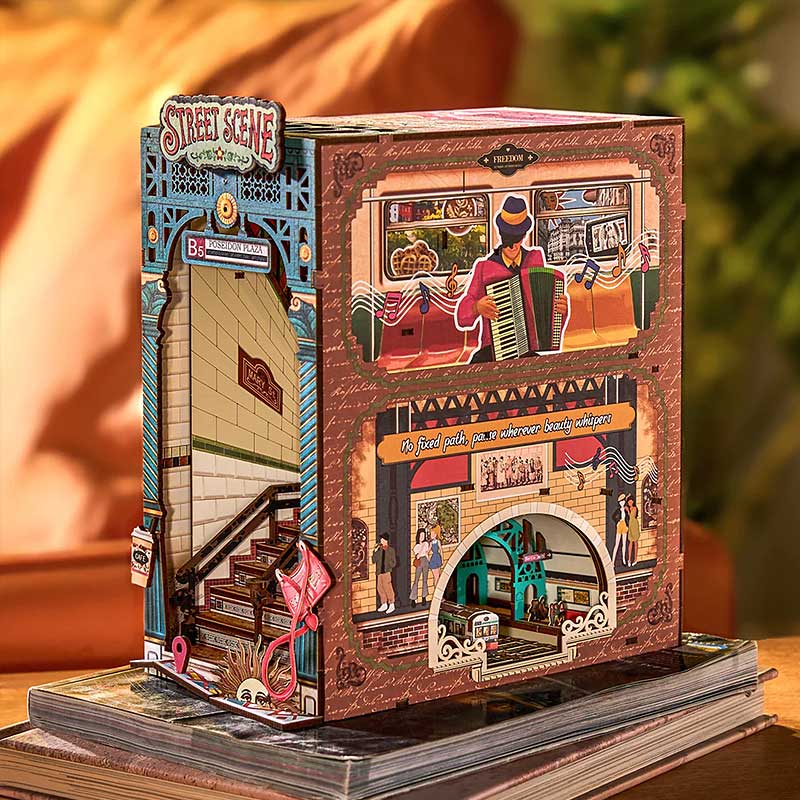 Separador-Libros-Street-Scene-Booknook-TGB13-Robotime-Armables-GBP-Colecciones-Costado