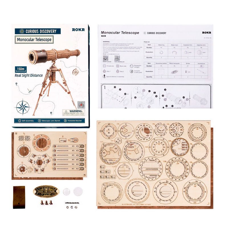 Telescopio-ST004-Robotime--Armable-Puzzles-3D-GBPColecciones-3