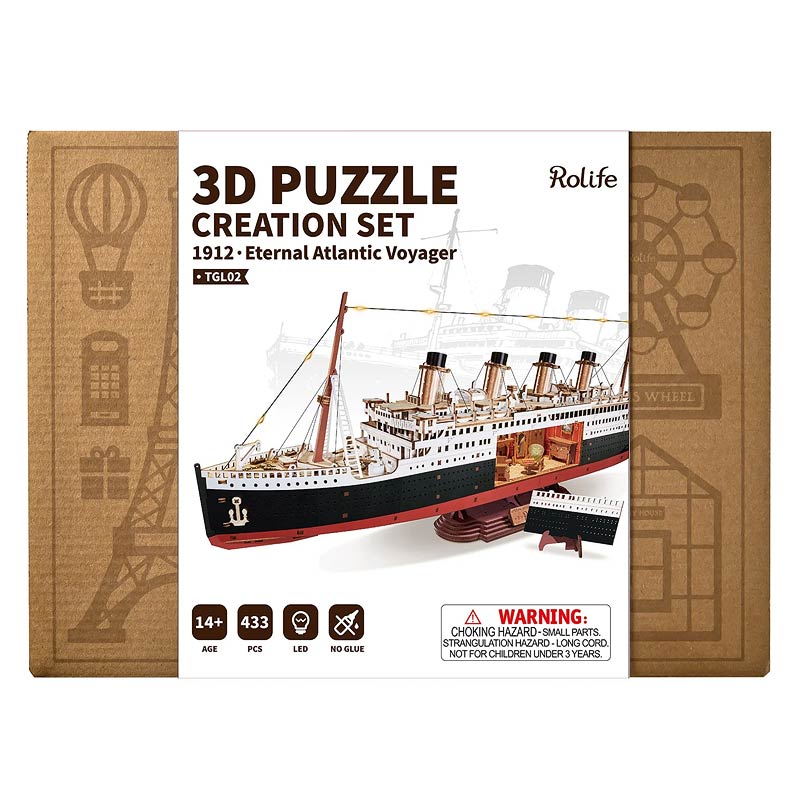 Titanic-1912-TGL02-Robotime-Armable-Puzzles-3D-GBP-Colecciones Caja