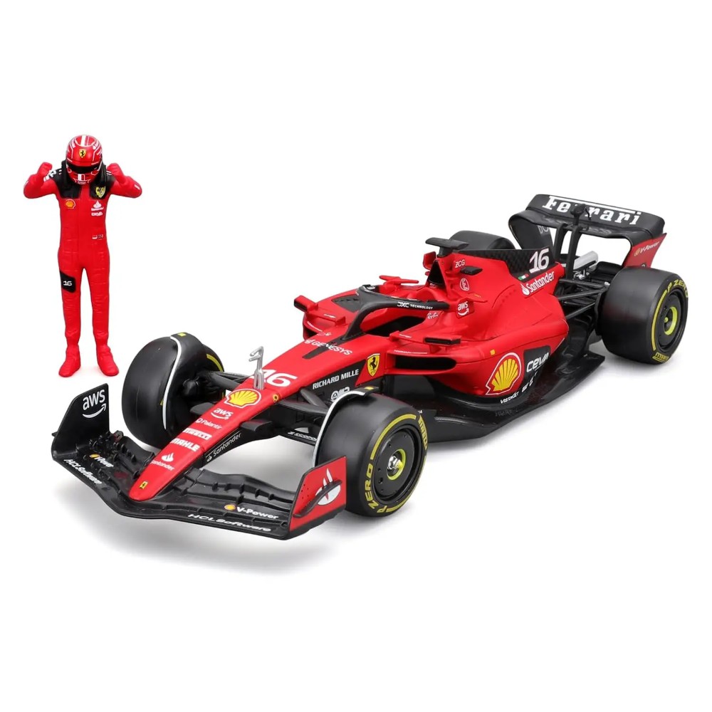 BBURAGO-26809-SFR-FERRARI-LECLERC-SF23-CON-PILOTO-GBP-COLECCIONES Escena
