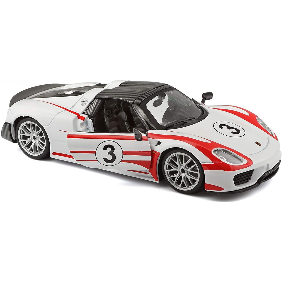 BBurago-28009-Race-Porsche-918-SPYDERWEISSACHPACKAGE-GBP-Colecciones Puertas