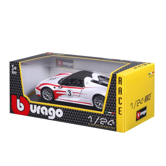 BBurago-28009-Race-Porsche-918-SPYDERWEISSACHPACKAGE-GBP-Colecciones Caja