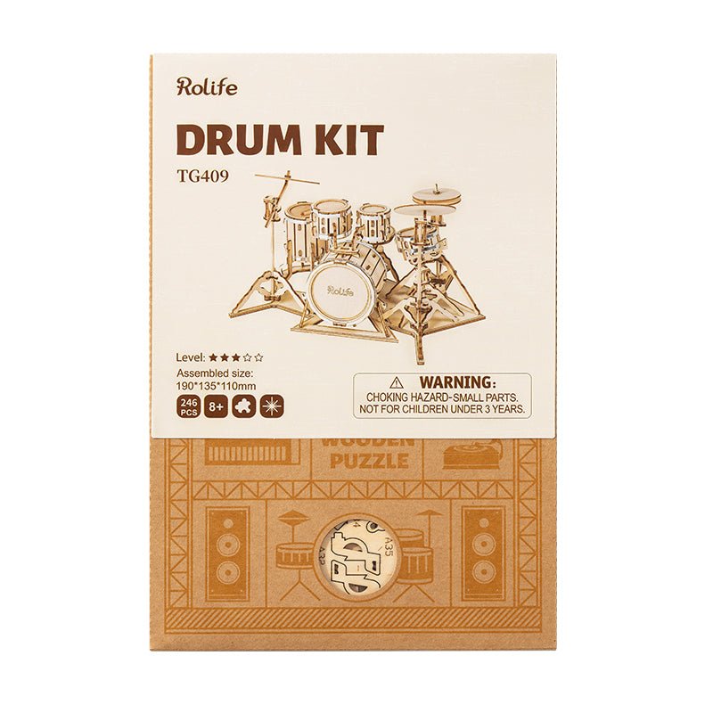 Batería de Madera Kit Puzzle 3D Robotime GBP Colecciones-2