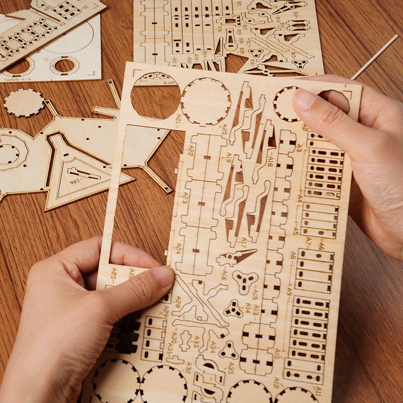 Batería de Madera Kit Puzzle 3D Robotime GBP Colecciones-5