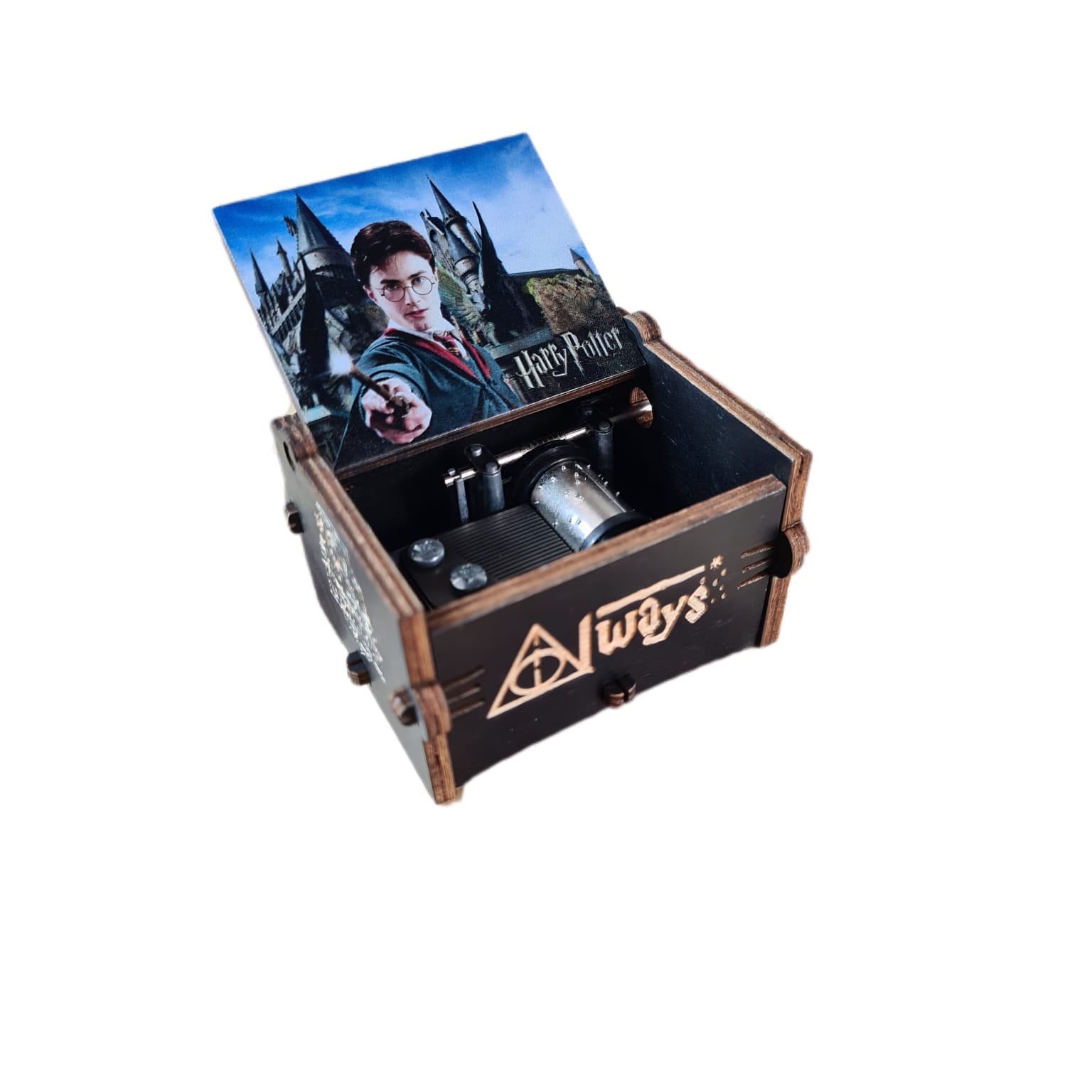 Caja-Musical-Harry-Frente-al-Castillo-Fondo Blanco