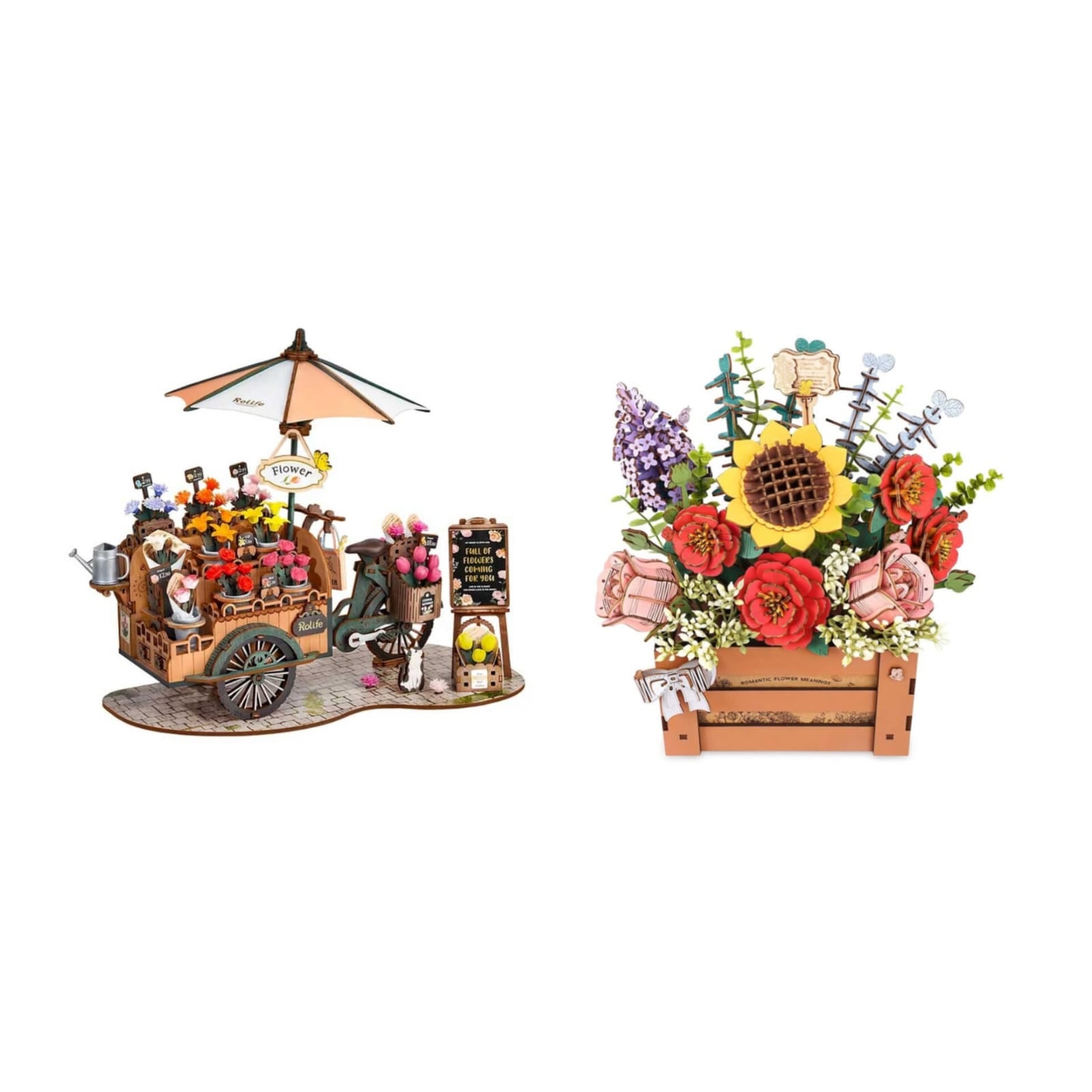 Caja-de-Flores-y-Carretilla-Robotime-GBP-Colecciones-Portada