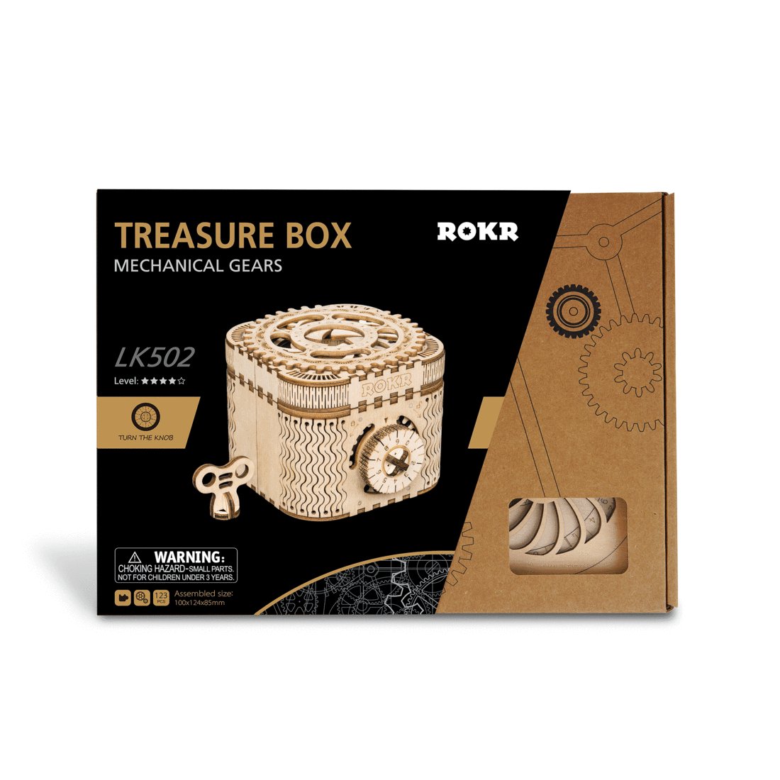 Caja Del Tesoro Secreta de Madera Kit Puzzle 3D Robotime GBP Colecciones-2