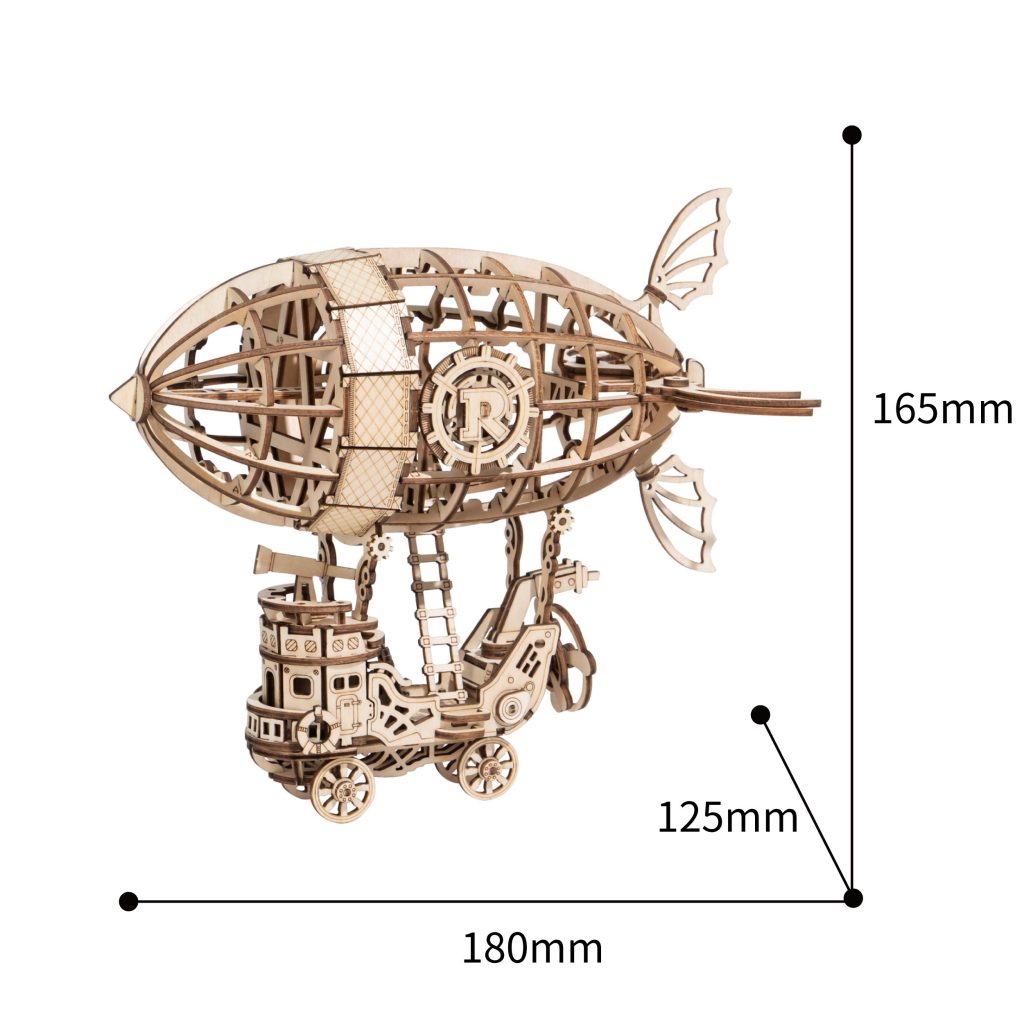 Dirigible Zeppelin de Madera Kit Puzzle 3D Robotime GBP Colecciones-4