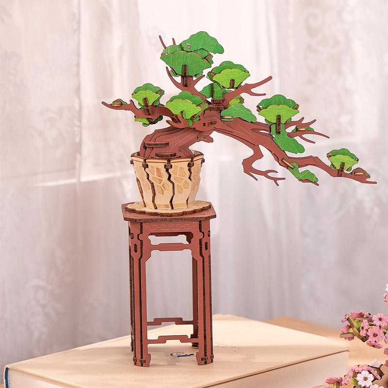 Evergreen-Pine-Bonsai-Rolife-TG510-Robotime-Armables-GBP-Colecciones-Escena