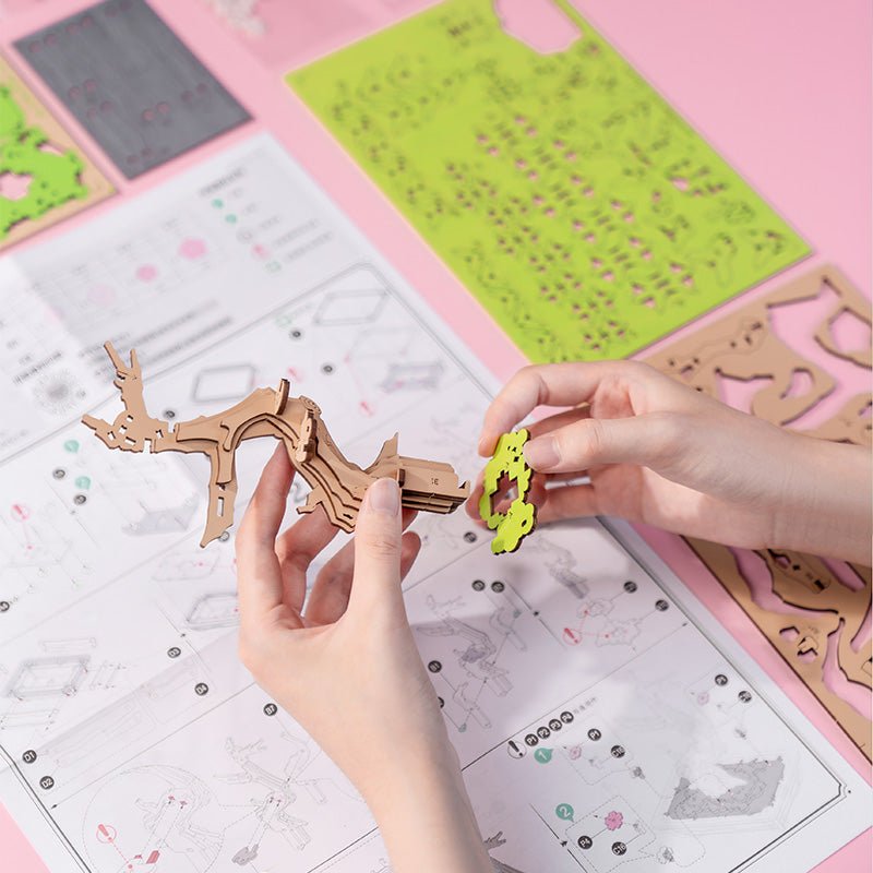 Gbpcolecciones-Robotime-Miniatura-Sakura-Bonsai-de-Madera-Armable-Rolife-TG415-3