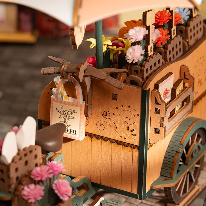 Gbpcolecciones-Robotime-TGS03-Blossom-Cart-Carretilla-de-Flores-Fondo-3