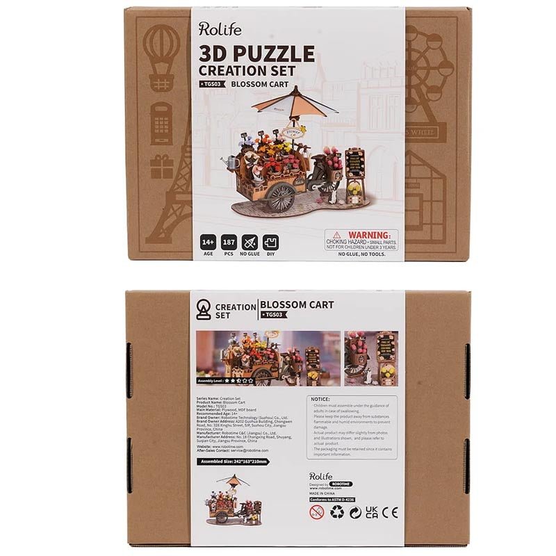 Gbpcolecciones-Robotime-TGS03-Blossom-Cart-Carretilla-de-Flores-Caja