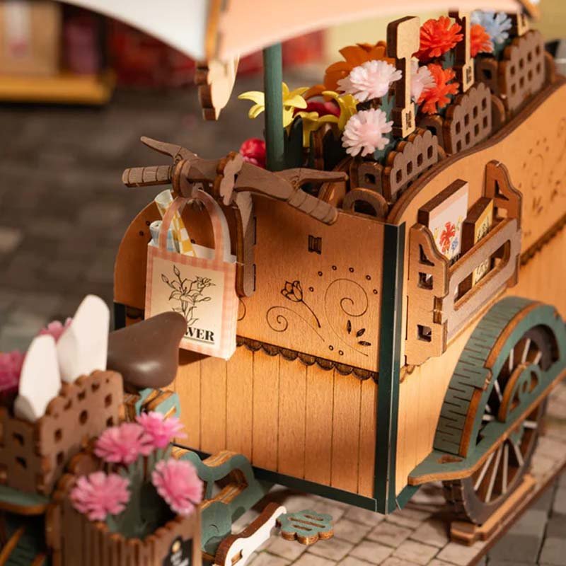 Gbpcolecciones-Robotime-TGS03-Blossom-Cart-Carretilla-de-Flores-Detalle-8