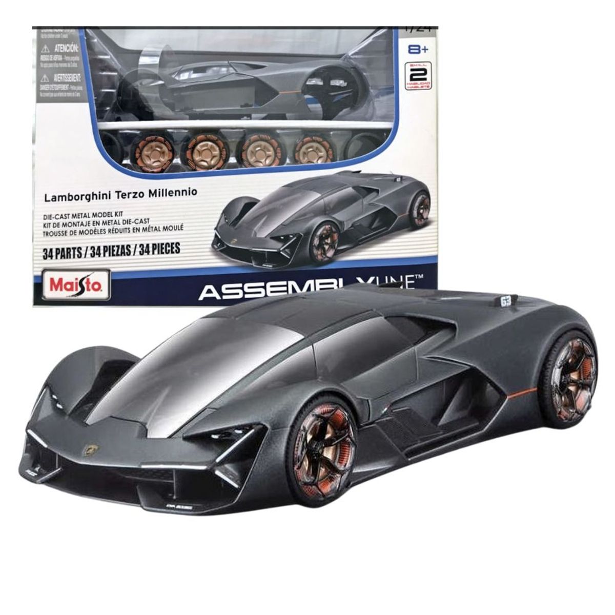 MAISTO-39287-AL-LAMBORGHINI-TERZO-MILLENIO-ARMABLE-GBP-COLECCIONES caja detalle