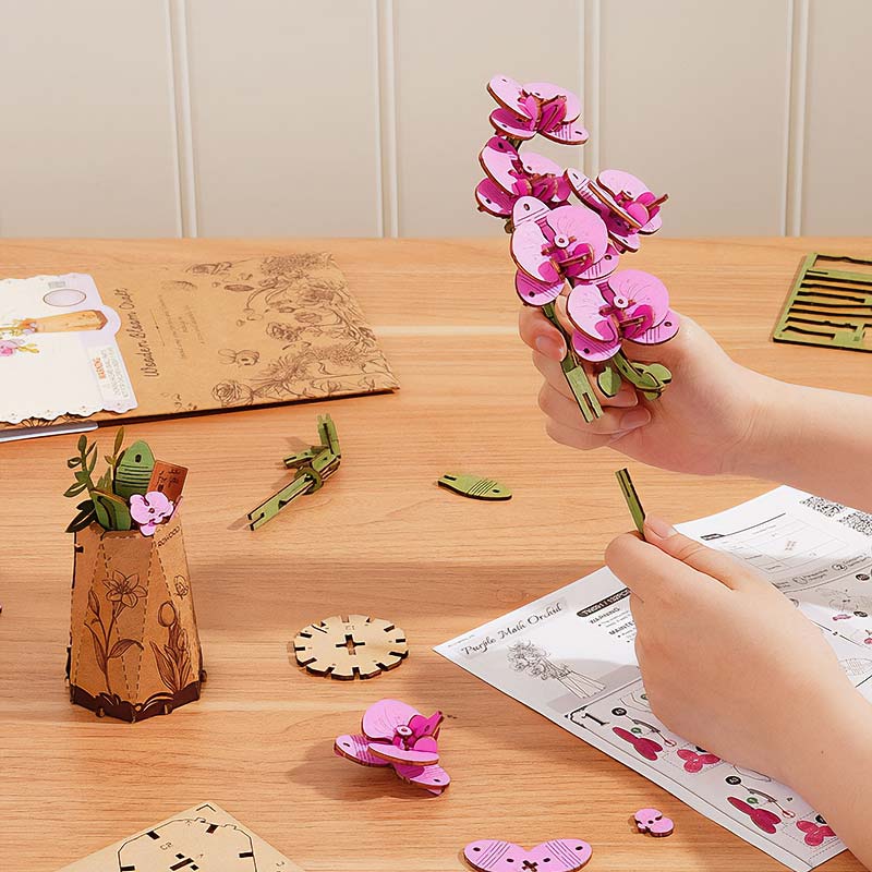 Orquidea-Mariposa-Flor-Madera-TW091-Robotime-Armables-GBP-Colecciones Armando