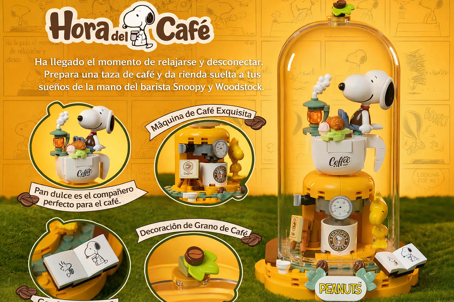 Pantasy-86903-Snoopy-Coffee-Time-Capsula-Bloques-Construccion-GBP-Colecciones Descripción