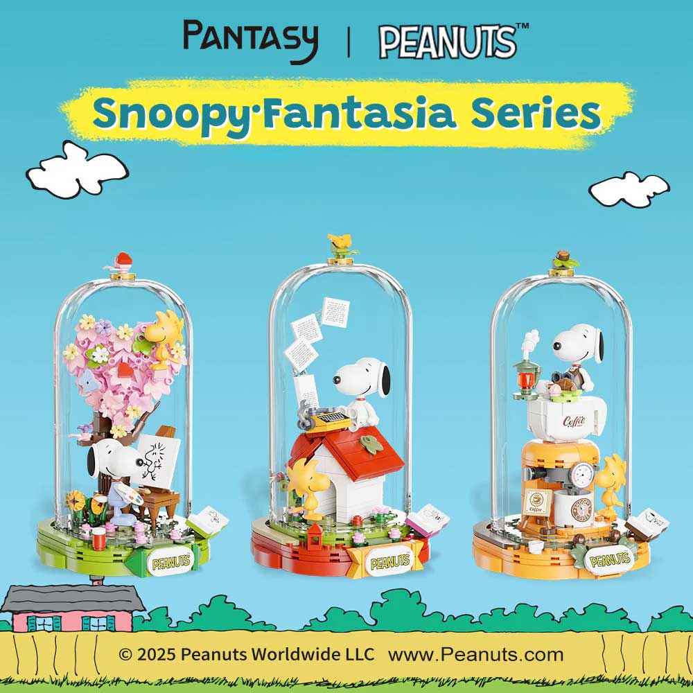 Pantasy-86903-Snoopy-Coffee-Time-Capsula-Bloques-Construccion-GBP-Colecciones Colección Cúpulas