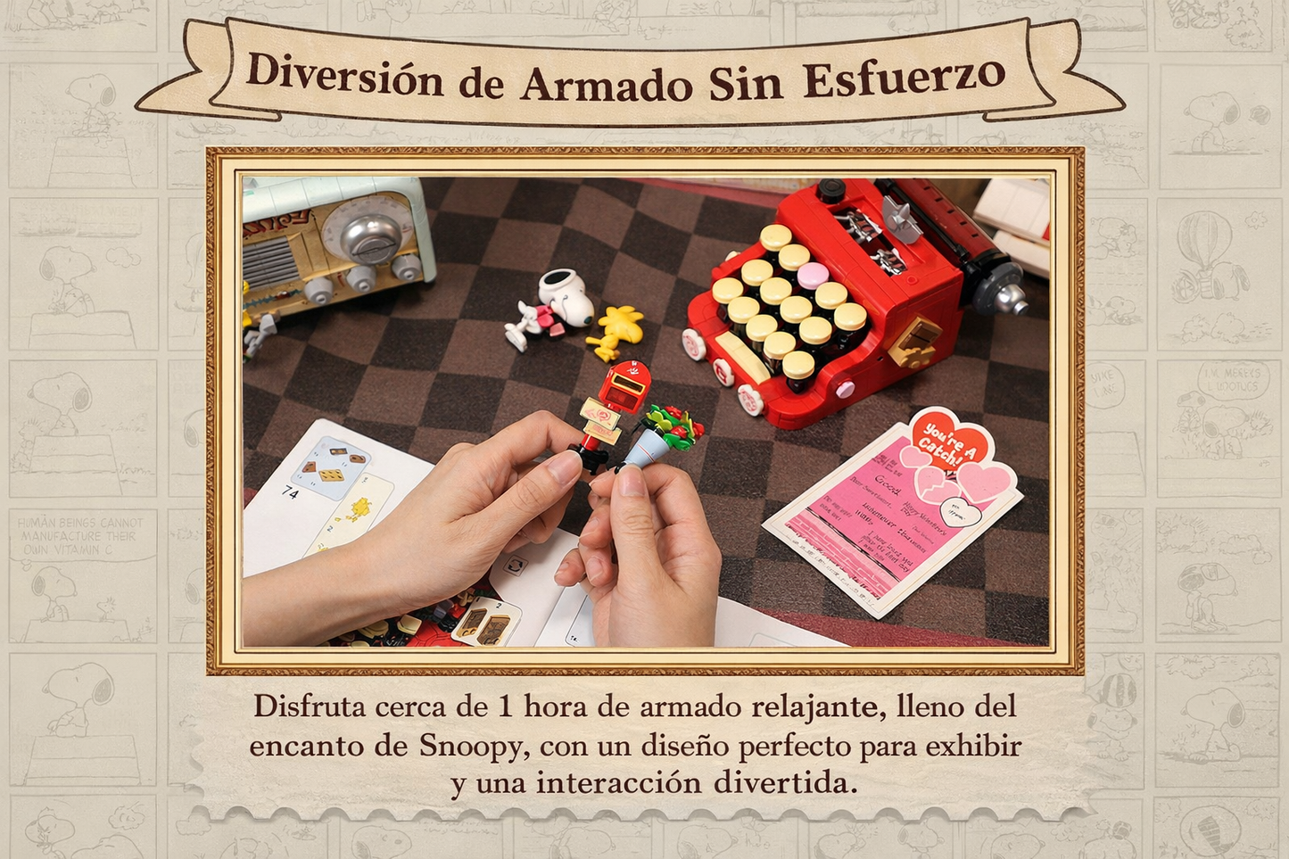 Pantasy-86913-Snoopy-Maquina-de-Escribir-Armable-GBP-Colecciones Tiempo de armado