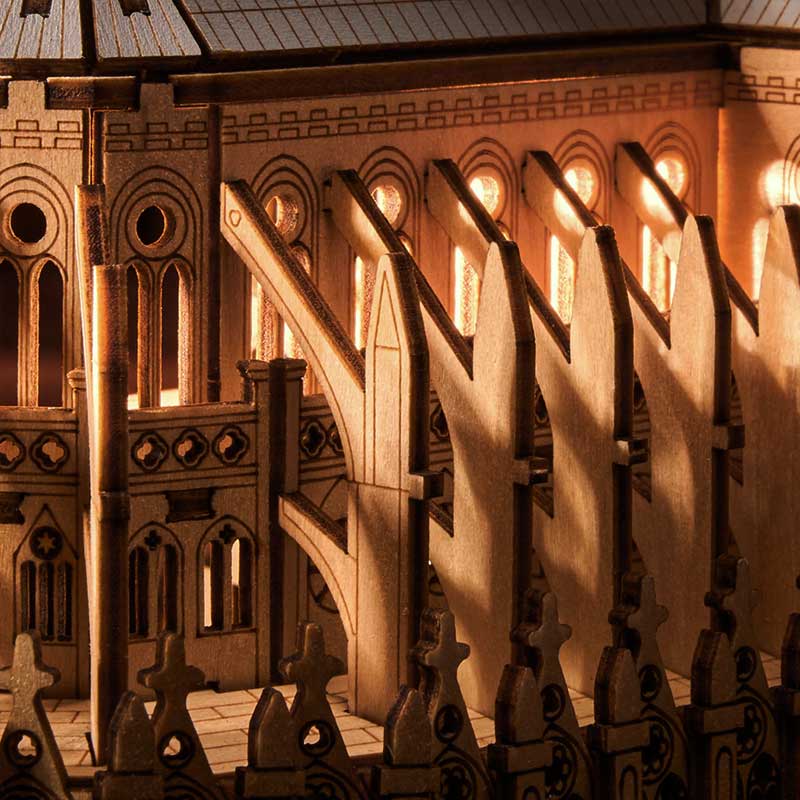 Paris-Cathedral-TG511-Robotime-Armable-Puzzles-3D-GBP-Colecciones Detalles