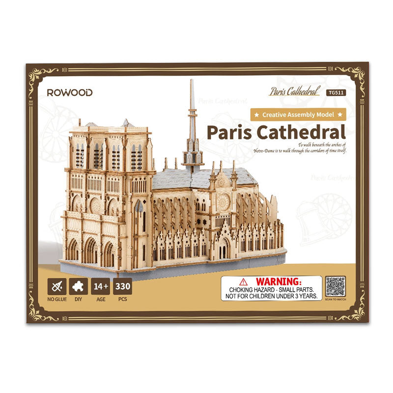 Paris-Cathedral-TG511-Robotime-Armable-Puzzles-3D-GBP-Colecciones Caja