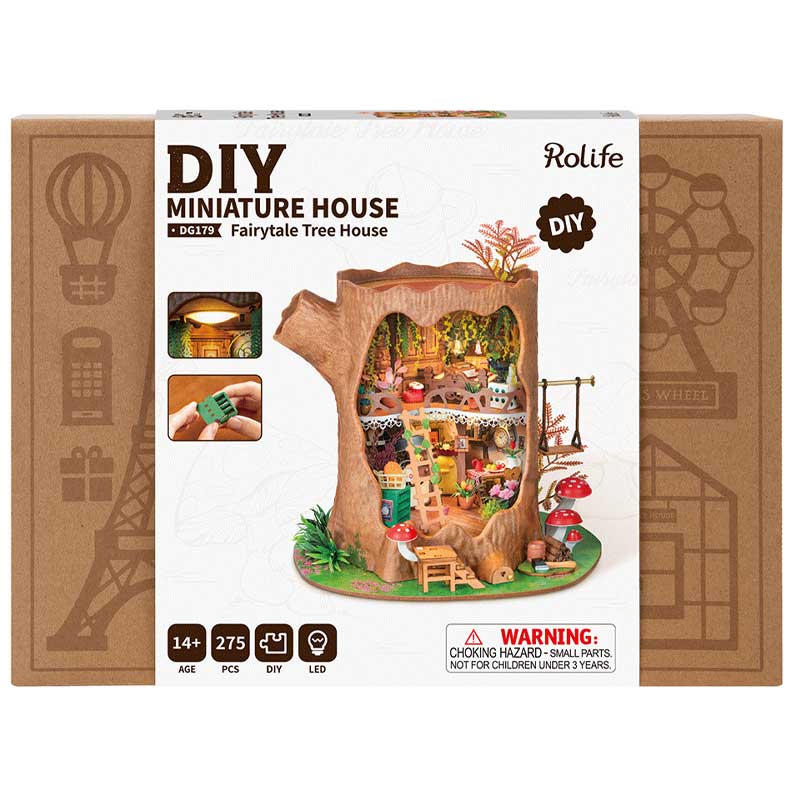 Robotime-DG179-Fairytale-Tree-House-GBP-Colecciones Caja