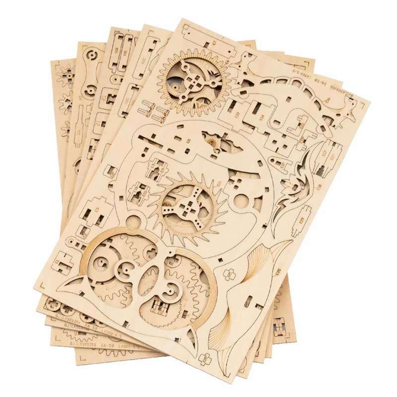 Robotime-LK503-Owl-Clock-Reloj-Buho-GBP-Colecciones Detalles