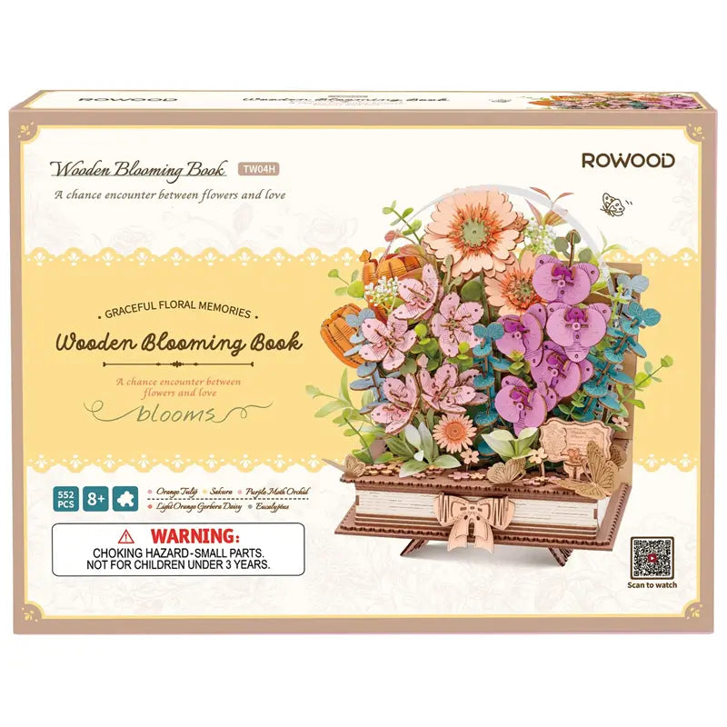 Robotime-TW04H-Wooden-Blooming-Book-GBP-Colecciones Caja