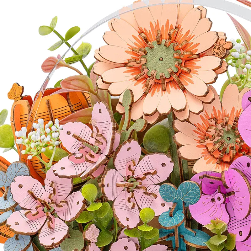 Robotime-TW04H-Wooden-Blooming-Book-GBP-Colecciones Detalle Flores