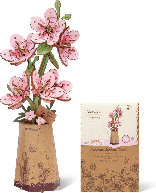 Sakura-Flor-Madera-TW101-Robotime-Armables-GBP-Colecciones con caja