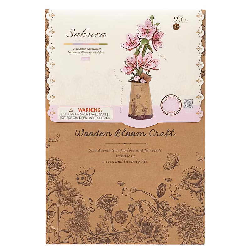 Sakura-Flor-Madera-TW101-Robotime-Armables-GBP-Colecciones Caja