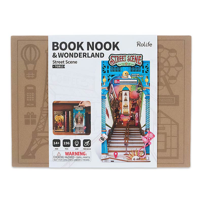 Separador-Libros-Street-Scene-Booknook-TGB13-Robotime-Armables-GBP-Colecciones-Caja
