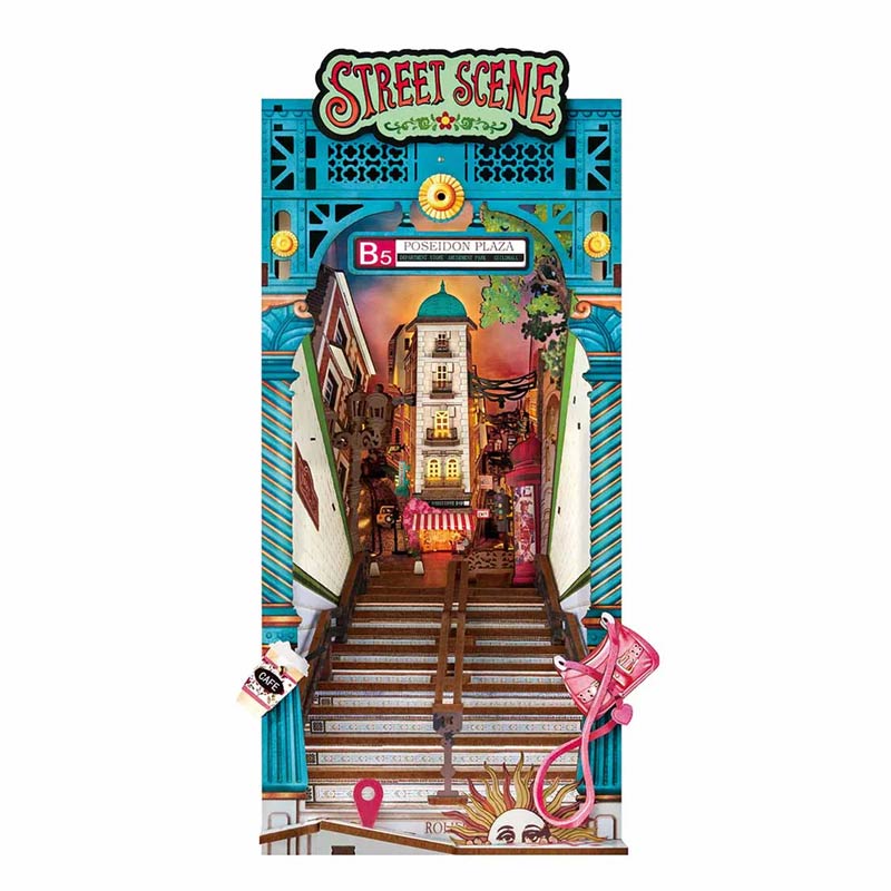 Separador-Libros-Street-Scene-Booknook-TGB13-Robotime-Armables-GBP-Colecciones-Portada fondo blanco