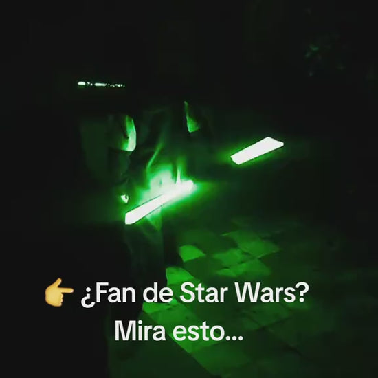 Sables de luz star wars en acción