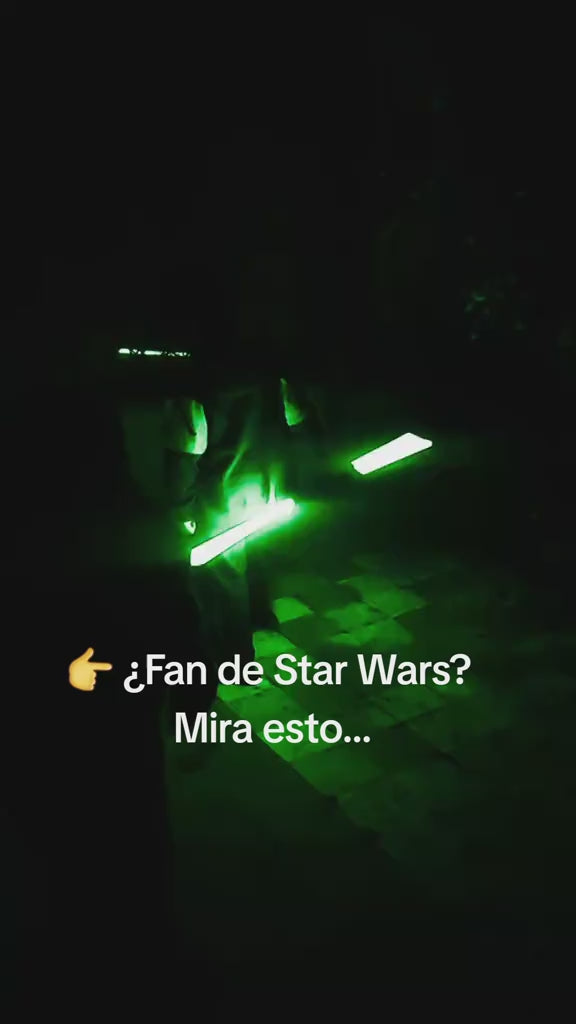Sables de luz star wars en acción